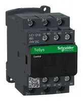 LC1D18BD Contactor, LC1D, 18 A, DIN Rail, 600 VAC, 3PST-NO, 3 Pole, 15 hp