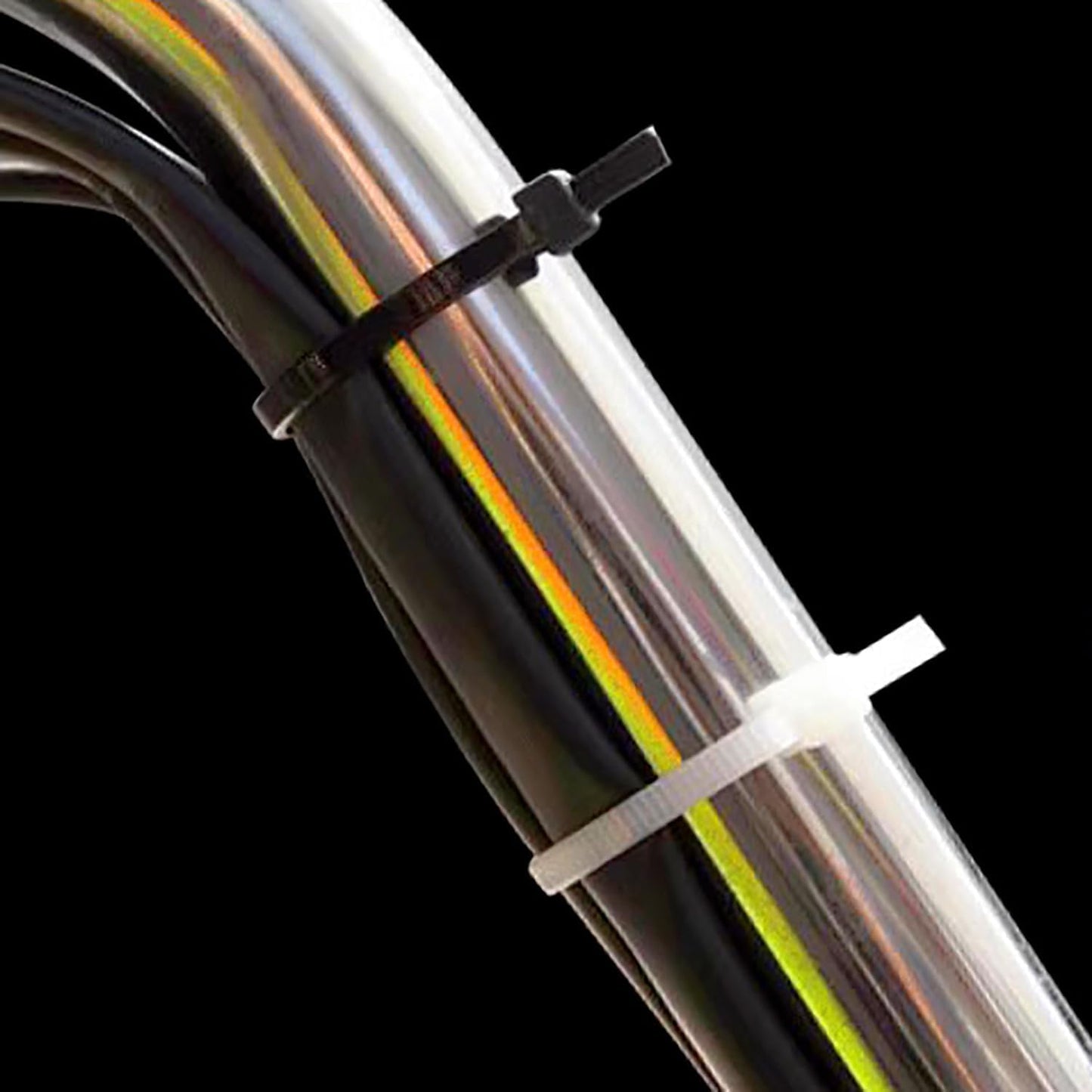 Stainless steel Locking device / Nylon Tie Straps  Natural Clear or Black Color Qty 100 pcs