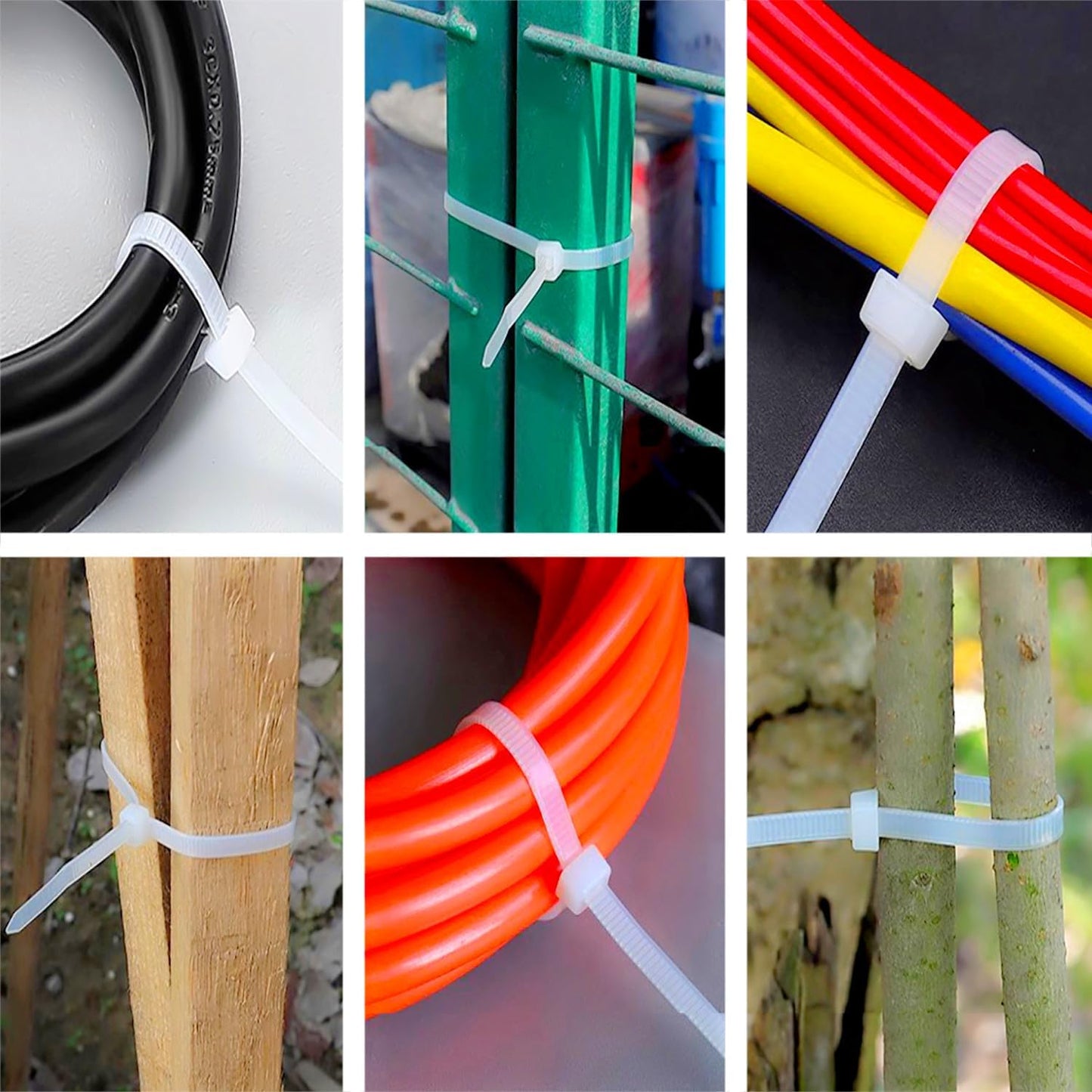 Stainless steel Locking device / Nylon Tie Straps  Natural Clear or Black Color Qty 100 pcs