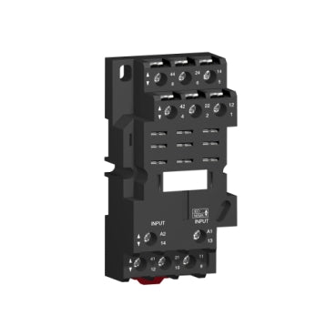 Schneider socket, Harmony Electromechanical Relays, for RPM3 power relays, 16A screw clamp terminals, mixed contact