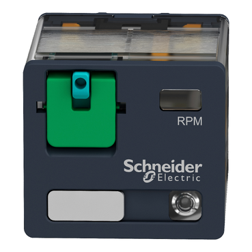 Schneider plug-in relay, Harmony electromechanical relays, 15A, 3CO, with LED, lockable test button, 24V DC